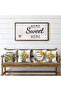 Sunflower Patterned Set of 4 Throw Pillow Covers Home Sweet Home Written Decorative Pillow - 2