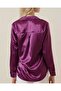 3964 Lightly Flowing Satin Shirt - Purple - 5