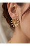 Gold Floriya Daisy Earrings Women's Tarnish-Free Allergy-Free Stylish Earrings Steel Jewelry