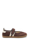 Bitter Brown Suede Women's Sports Ballerinas Velcro Stitched Sole Mery Jane Sneaker Retro - 4