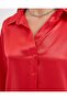 3964 Lightly Flowing Satin Shirt - Light Burgundy - 5
