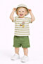 Baby Boy Hat and Rabbit Print Striped T-Shirt and Shorts Set (3-18 Months) - 2