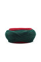 Mesh Sarık - Green Fabric - Burgundy Skullcap - Crossed Wrap - Mesh - 7 Meters - 3