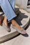 Cantiro Women's Silver Mesh Slingback Ballet Flats