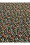 Orange Crispy Floral Patterned Viscose Fabric