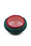 Mesh Sarık - Green Fabric - Burgundy Skullcap - Crossed Wrap - Mesh - 7 Meters