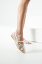 Rose Women's Pearl Embroidered Tulle Ballerina Flower Embroidered Mary Jane Shoes - 6