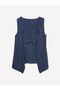 Liyosel Blended Pinstripe Boat Neck Sleeveless Top Women Black Blouse - 325A5Gnklh01P - 2