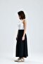 Black Modal Fabric Premium Long Skirt 31058 - 4