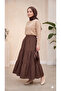 Women's Elastic Waist Lined Kraş Bohemian Skirt - 4