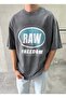 Raw Print Washed Oversize T-Shirt - 2