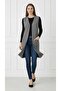 Women's Mother Long Slim Buttoned Pocketed Combed Cotton Vest - 2
