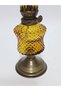 Antique Honey Colored Glass Gas Lamp 039 - 2