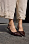 Palerzo Women's Brown Leather Heel-Strapped Slingback Shoes - 4