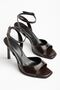 Laura Cross-Strapped Brown Shiny Leather Single-Strapped Women's Shoes - 2