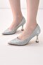 6772 Thin Heel Comfortable Fit Glittery Women's Shoes