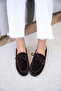 Ludwi Lace Detailed Bitter Brown Genuine Leather Loafer - 4