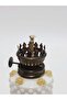 Antique Opal Glass Gas Lamp with Flower Motif 035 - 5