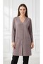 Women's Thin Seasonal Tunic (90 cm) Long Cardigan with Buttons