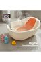 Foldable Baby Bathtub with Anti-Skid Base | Portable Bath Tub for Babies 0-3 Years (Orange) - 6