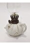 Antique Porcelain Gas Lamp with Embossed Floral Motif 018 - 2