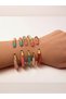 Pen Model Colored Enamel Handcuff Bracelets - 2