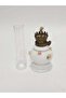 Antique Opal Glass Gas Lamp with Flower Motif 033 - 4