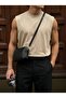 Men's Oversize Zero Sleeve T-Shirt Wide Shoulder Cut Loose Basic Undershirt Cotton Comfortable Fit T-Shirt - 3