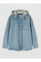 Nevavm Hooded Boy's Jean Shirt with Difference