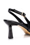 Women's Open-Back Heeled Shoes 3109 Black - 4