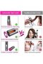 Automatic Cordless Auto Hair Curler With Accessories Black/Pink - 2