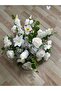 Luxurious White Artificial Table Flower Arrangement – Ready-Made Design with Plate (Vase Flower) - Table Flower - 6