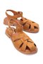 Women's Suede Buckle Detailed Strappy Sandals 6361 Taba Suede