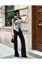 Lace Detailed Buttoned Blazer Vest and Wide-Leg Spanish Trousers Two-Piece Set - 2