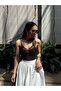 Women's Strappy Lace Detailed Transparent Blouse - 4