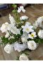 Luxurious White Artificial Table Flower Arrangement – Ready-Made Design with Plate (Vase Flower) - Table Flower - 8