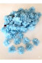 Chiffon Fabric Layered Floral Ribbon 2 Meters 24 Pieces, Decorative Ready-Made Flower, Hobby and Design Material
