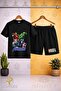 Children's Marvel 4Lu Avangers Printed Crew Neck 3-Piece T-Shirt - Shorts Set - 2