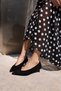Lurcetta Women's Black Suede Mini Heel Stiletto - 2