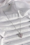 316L Steel Silver Color Chain Zircon Stone Heart Model Women's Necklace - 2