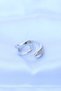 Brass Silver Color Adjustable Ring - 2