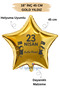 18 Inch Gold Star Foil Balloon |   23 April Happy Day |   School Festival |   23 April Bayram