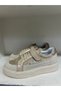 Genuine Leather Orthopedic Sole Velcro Cream Girls' Sports Shoes
