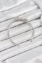 Brass Silver Color Heart Zircon Stone Women's Bracelet Bezoss - 2
