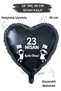 18 Inch Black Heart Foil Balloon |   23 April Happy Day |   School Festival |   23 April Bayram