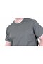 Men's Large Size Crew Neck T-Shirt with Pocket 26143 Khaki - 2