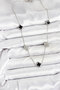 316L Steel Chain Silver Color Black and Zircon Stone Baby Boy Clover Women's Necklace - 2