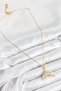 316L Stainless Steel Fish Tail-Style Necklace with Zircon Stones, Gold Color, for Women, Model BX - 2