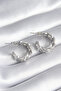 Brass Silver Color Zircon Stone Chain Model Women's Earrings - 2