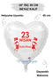 18 Inch White Heart Foil Balloon |   23 April Happy Day |   School Festival |   23 April Bayram